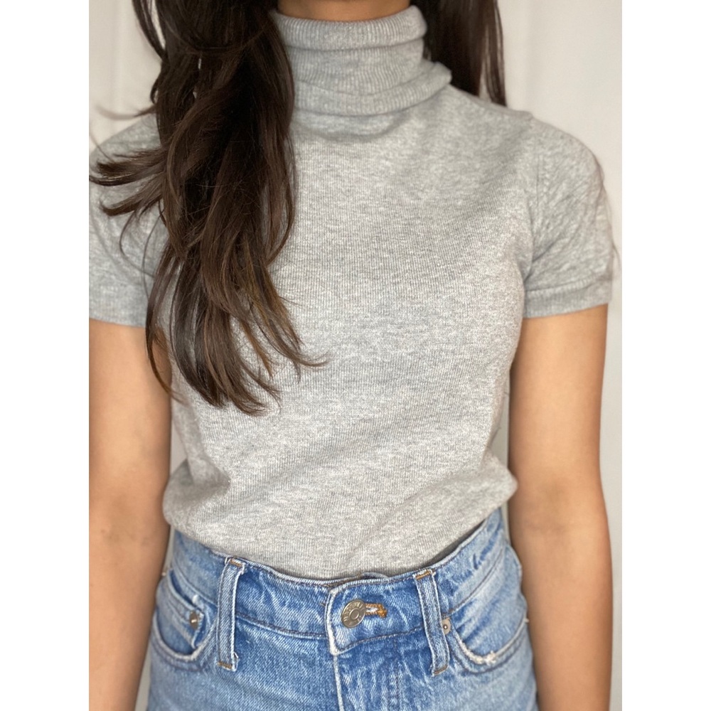 Basic turtle neck short sleeve
